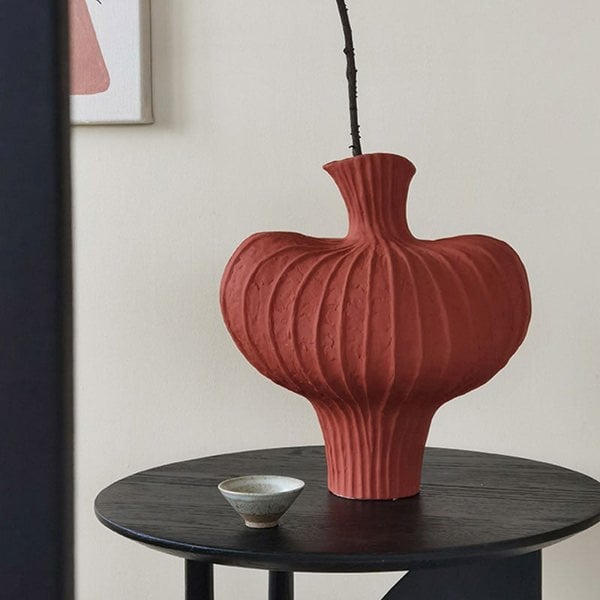 Shaped Ceramic Vase, Red-Rit Concept-Rit Concept