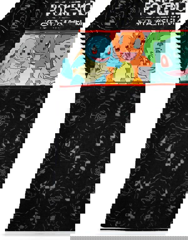 Pokemon Boys Black Character Placement Print Short Sleeved T-Shirt