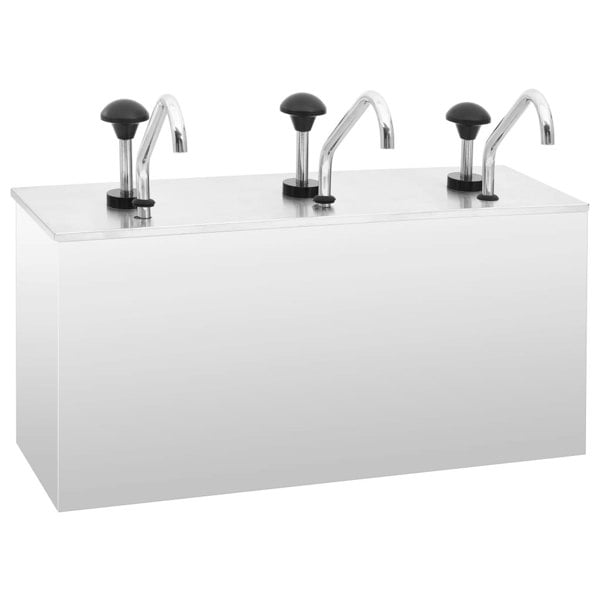 Berkfield Sauce Dispenser Stainless Steel 3 x 3.5 L