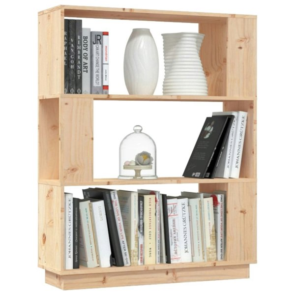 Berkfield Book Cabinet/Room Divider 80x25x101 cm Solid Wood Pine