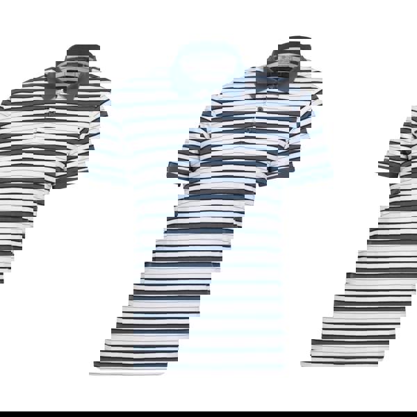 Mountain Warehouse Mens Wren Stripe Cotton Polo Shirt - White - 