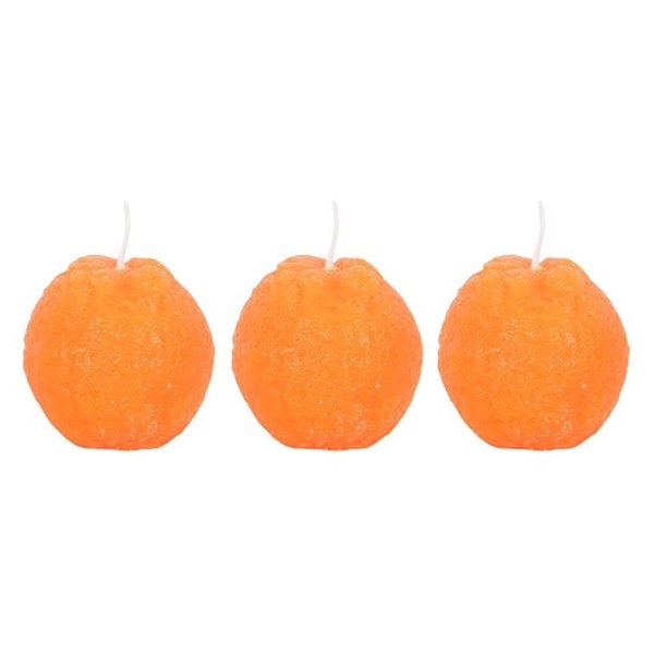 Serano Set of 3 Orange Shaped Candles