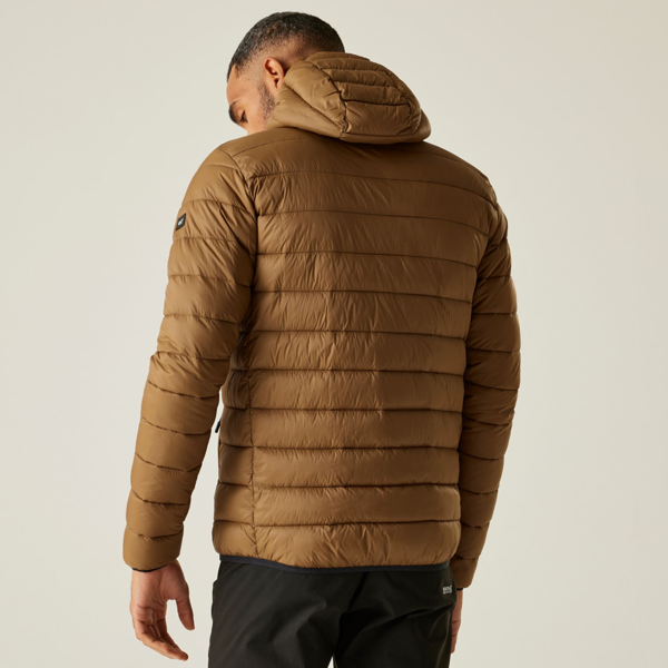 Regatta Mens Marizion Baffled Hooded Padded Jacket - Nut Brown