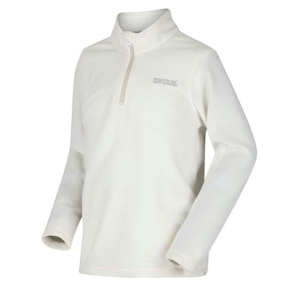 Regatta Great Outdoors Kids Hot Shot II Half Zip Fleece Top - Polar White