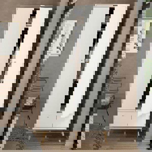 Furniture To Go Cumbria Wardrobe with 2 Doors + 2 Drawers White