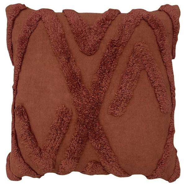 Furn Kamjo Tufted Geometric Cushion Cover - Red - 