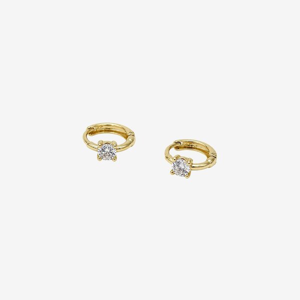 Uchi & Soto Shikaku Stone Huggie Hoop Earrings