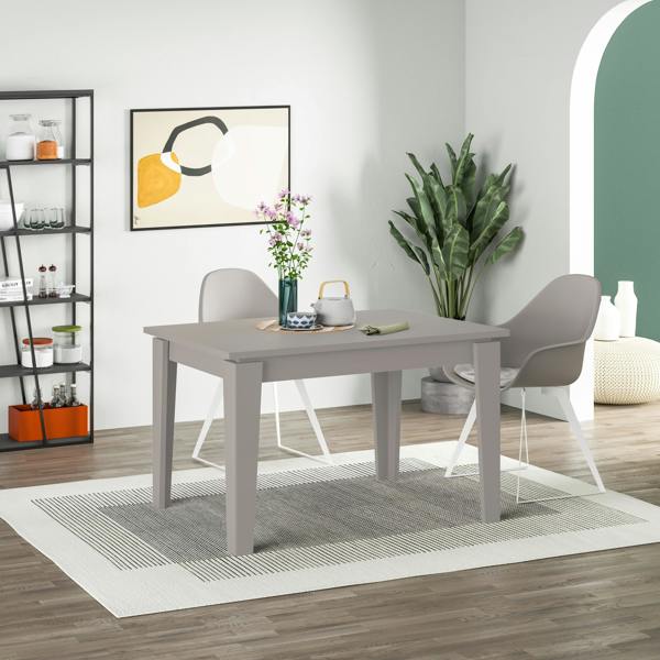 Decortie Tolmen Dining Table Rectangular Extendable Table for 4 Seater Contemporary Kitchen Table 120Wcm Living Room, Mocha Grey