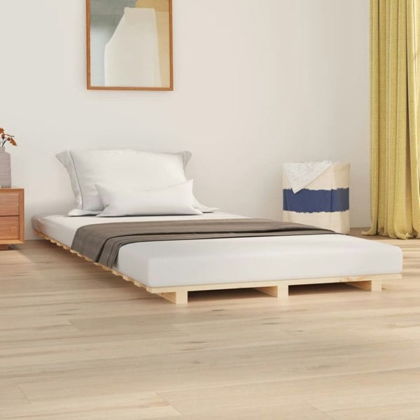 Berkfield Bed Frame 75x190 cm 2FT6 Small Single Solid Wood Pine