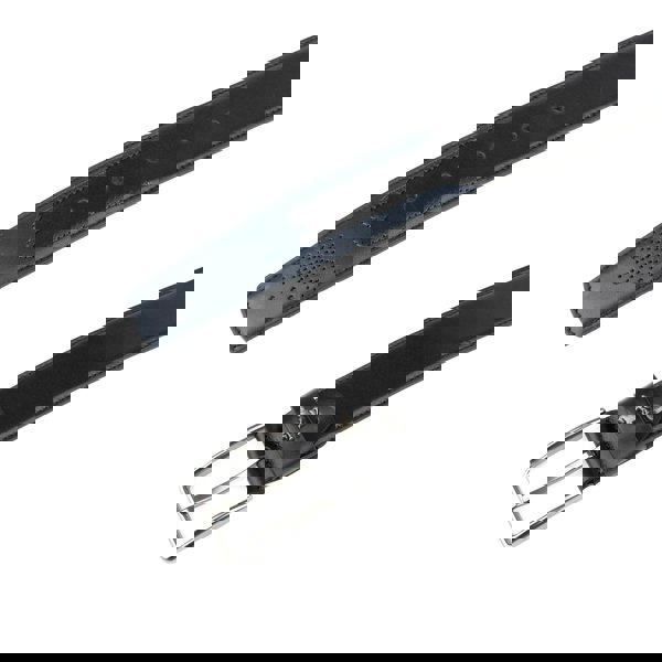 Embassy London Alec - Black Navy - Men'classic belt in navy and black genuine leather combo