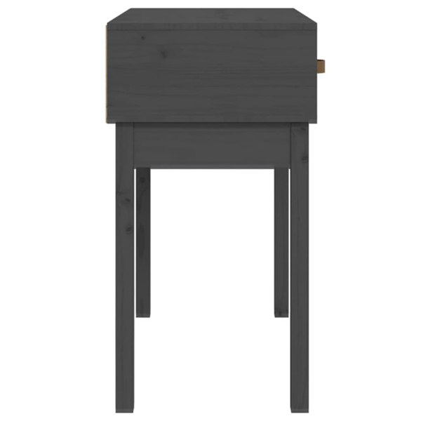 Berkfield Console Table Grey 76.5x40x75 cm Solid Wood Pine
