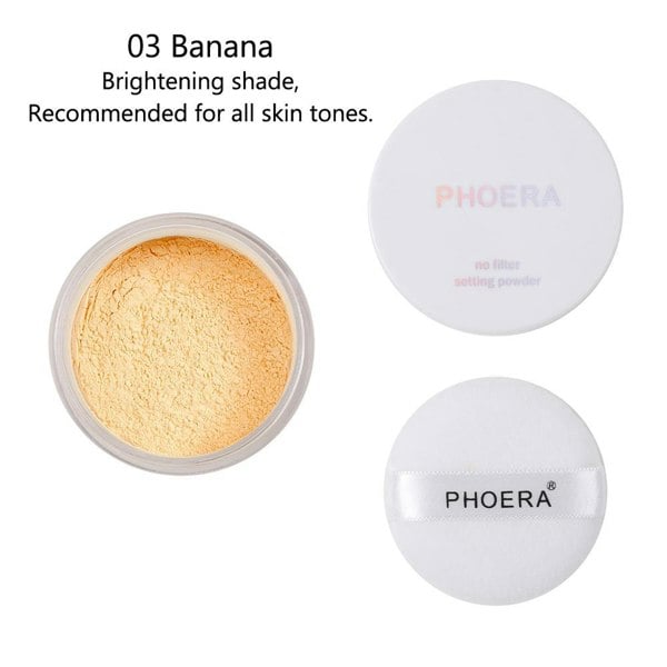 Phoera Loose Makeup Setting Matte Face Powder - Long Lasting Foundation Fixer & Blender