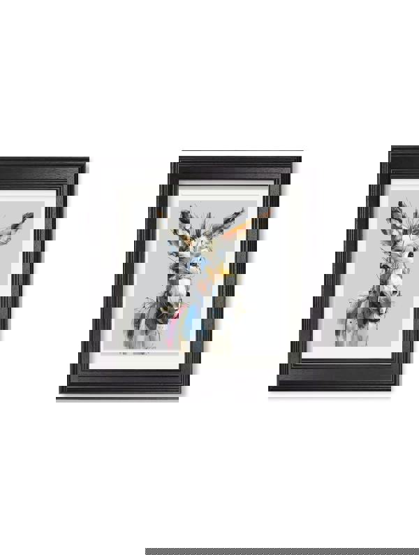 Exceptional Art Donkey Jack & Jennet Cosy Sketch - Black Hurstwood square frame