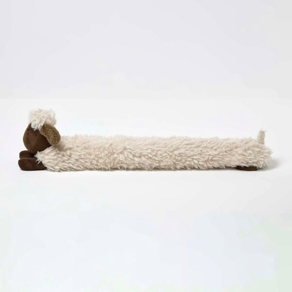 HOMESCAPES Luxury Fabric Sheep Draught Excluder