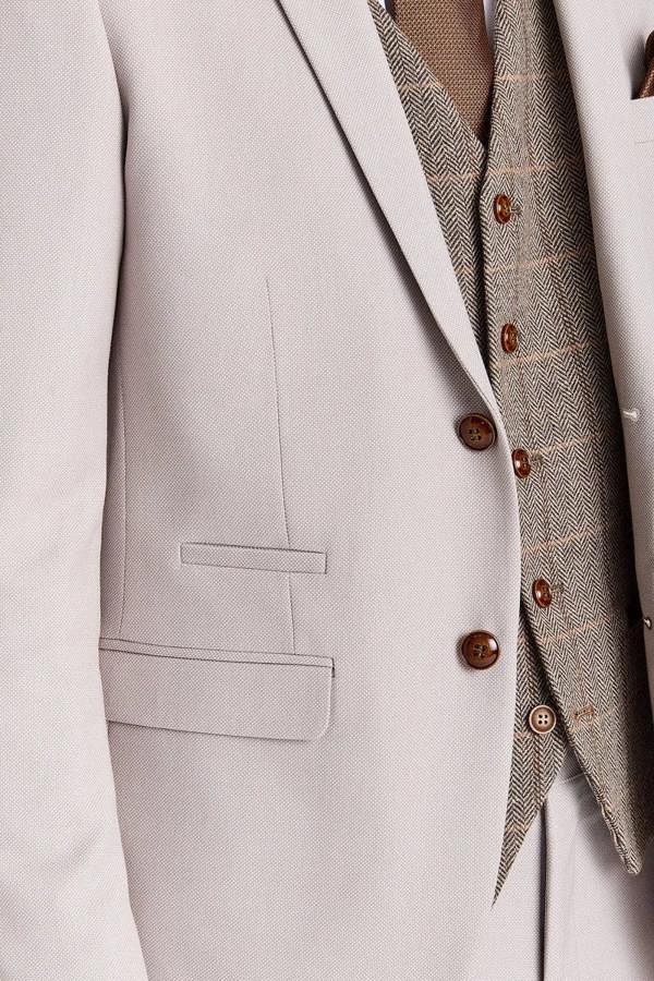 Paul Andrew Mayfair Stone Textured Suit With Harris Brown Tweed Waistcoat