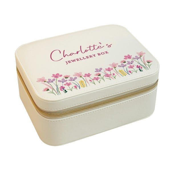 Personalised Memento Company Personalised Floral Travel Jewellery Box