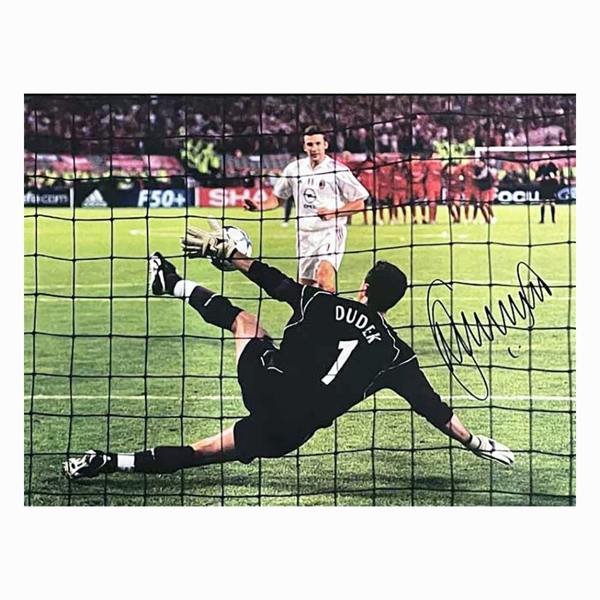 Jerzy Dudek Signed Liverpool 2005 European Cup Final photo — Premium framing