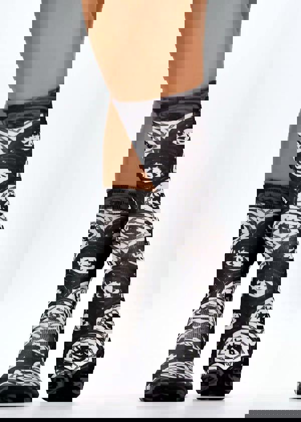 Jemsox BLACK & WHITE EYES Ladies Fun Gift Socks