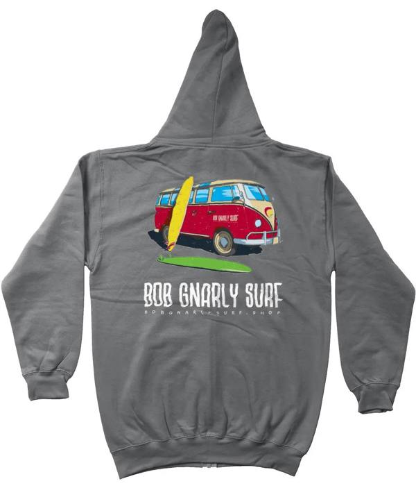 Bob Gnarly Surf Zipped Hoodie Wave Hunt