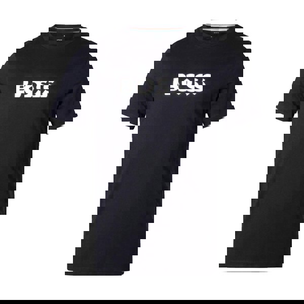 BOSS Contrast Logo RN T-Shirt Black