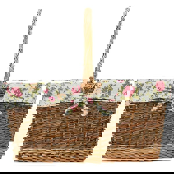Rectangular Unpeeled Willow Shopping Basket