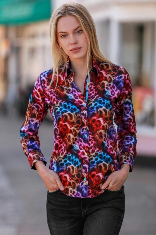 WILDFIRE MIRAGE WOMENS PRINT SHIRT - Premium Men's Patterned Shirt by Claudio Lugli | Bold Design, Tailored Fit, Best Printed Shirts