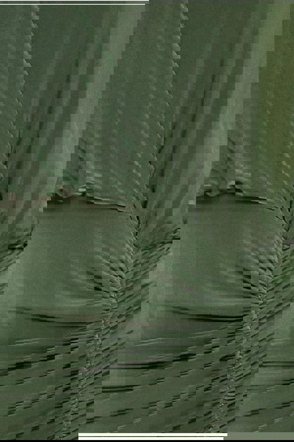 Front Wrap Gathered Maxi Dress - Olive DR3519