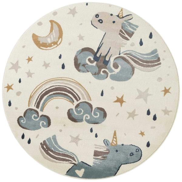 Adventures Kids Rug Einhorn Cream Multicolor Sound-absorbing, Soft durable