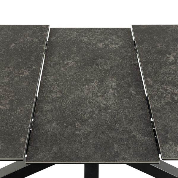 Furniture To Go Heaven Extendable Dining Table with Ceramic Black Top 168cm