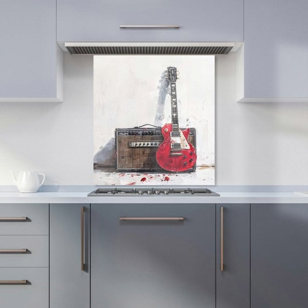 Warren Reed - Designer Red Guitar: Echoes of Rock Kitchen Splashback