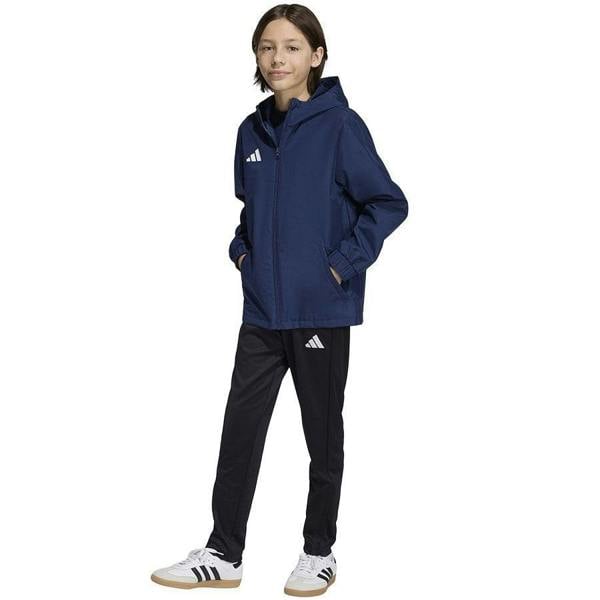 Adidas Junior Entrada 26 All Weather Rain Jacket Coat Navy JZ9103