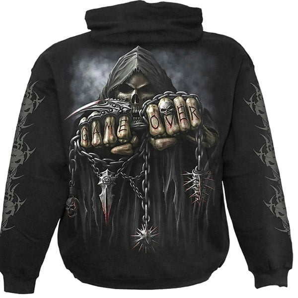 Spiral Direct Unisex Adult Game Over Hoodie - Black