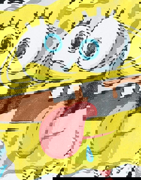 SpongeBob SquarePants Boys Black Dude! Spongebob Placement Print Short Sleeved T-Shirt