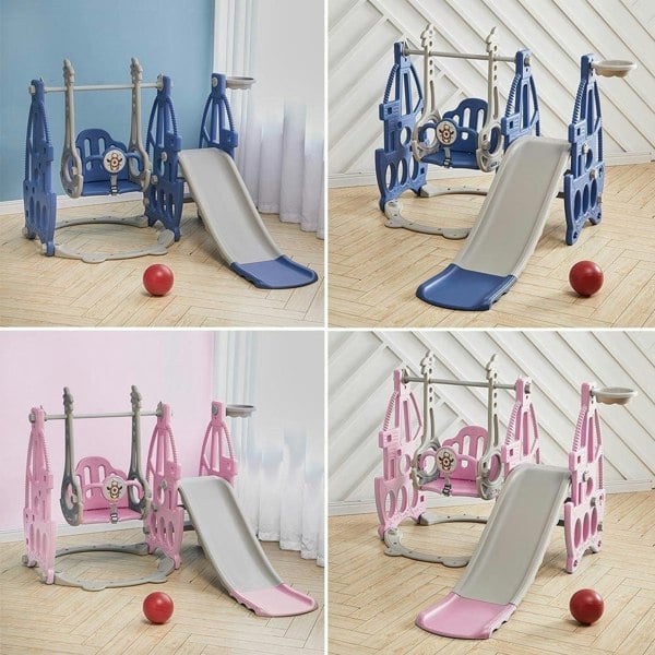 3 in 1 Kids Swing and Slide Set Toddler Climber Playset Swing Sets & Playsets Living and Home