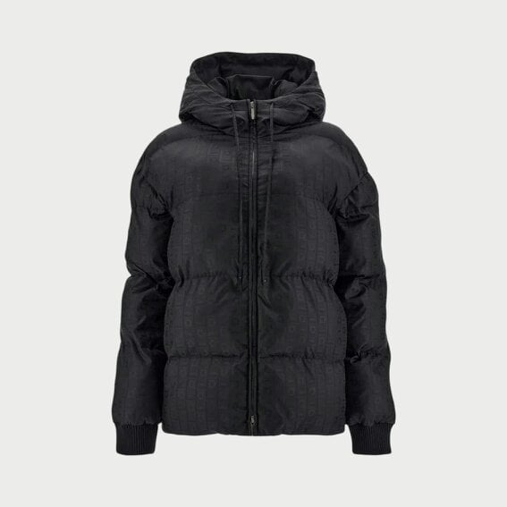 Fendi Monogram Jacquard Padded Jacket Black