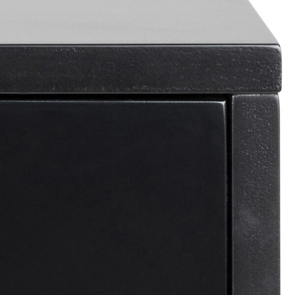 Wyld Haus Cholet Square Bedside Table with 1 Drawer in Black
