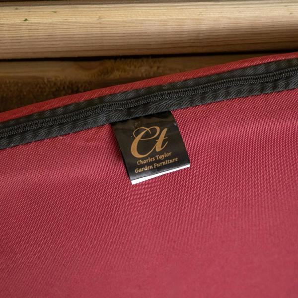 Samuel Alexander 52 x 20cm Back Cushion for Single Wooden Garden Chair in Burgundy