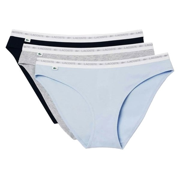 Lacoste Mens Cotton Stretch Briefs (Pack of 3) - Blue/Grey/Black
