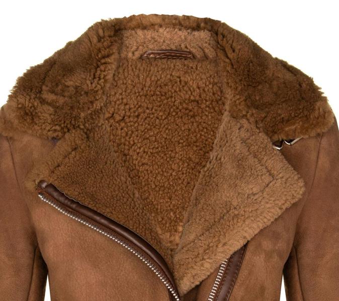 Infinity Leather Womens Sheepskin Biker Jacket-Alamar