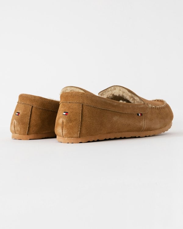 Tommy Hilfiger Suede Shirling Hilfiger Mens House Slippers - Sahara