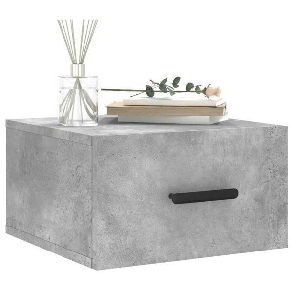 Berkfield Wall-mounted Bedside Cabinet Concrete Grey 35x35x20 cm