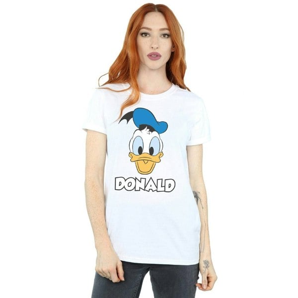 Disney Womens/Ladies Donald Duck Face Cotton T-Shirt - White