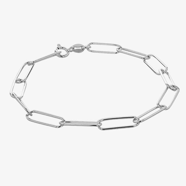 T. H. Baker Silver Paperlink Chain Bracelet 8.29.1542