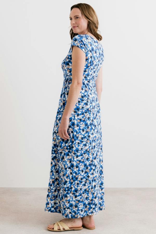 Lily & Me Penelope Cotton Jersey Maxi Dress Cobalt