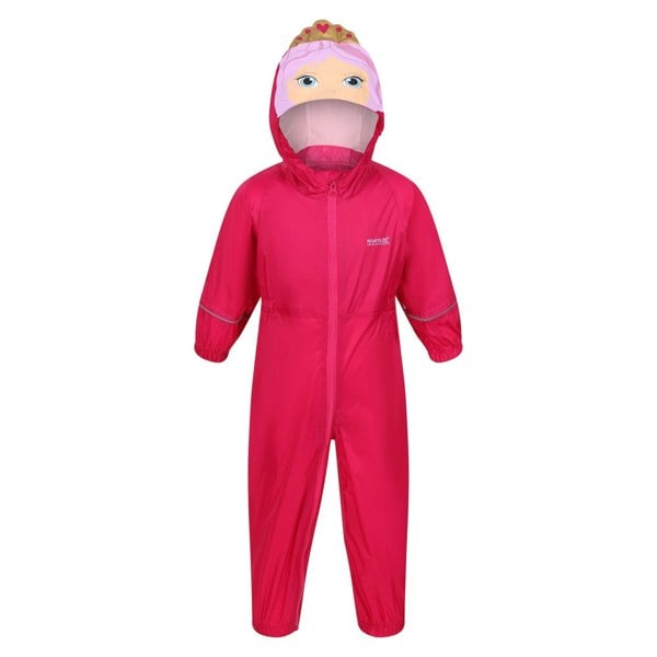 Regatta Childrens / Kids Charco Princess Waterproof Puddle Suit - Pink / Fuchsia