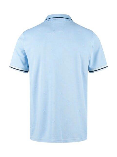 Luke 1977 LUKE1977 Saxon textured Polo Shirt - Sky Blue
