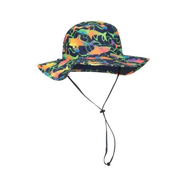Mountain Warehouse Childrens/Kids Printed Water Resistant Sun Hat - Navy - 