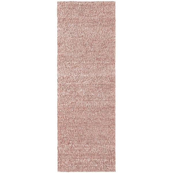 Rectangular pink rug on a white background