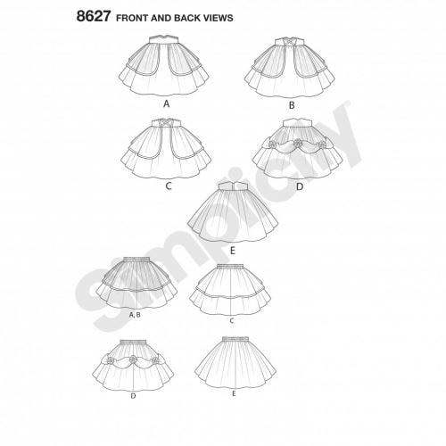 Simplicity Sewing Pattern 8627, Costumes for Kids, A (3-4-5-6-7-8) - Intermediate
