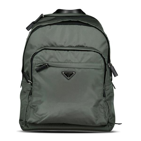Prada Triangle Logo Re-Nylon Backpack Grey - chancefashionco
